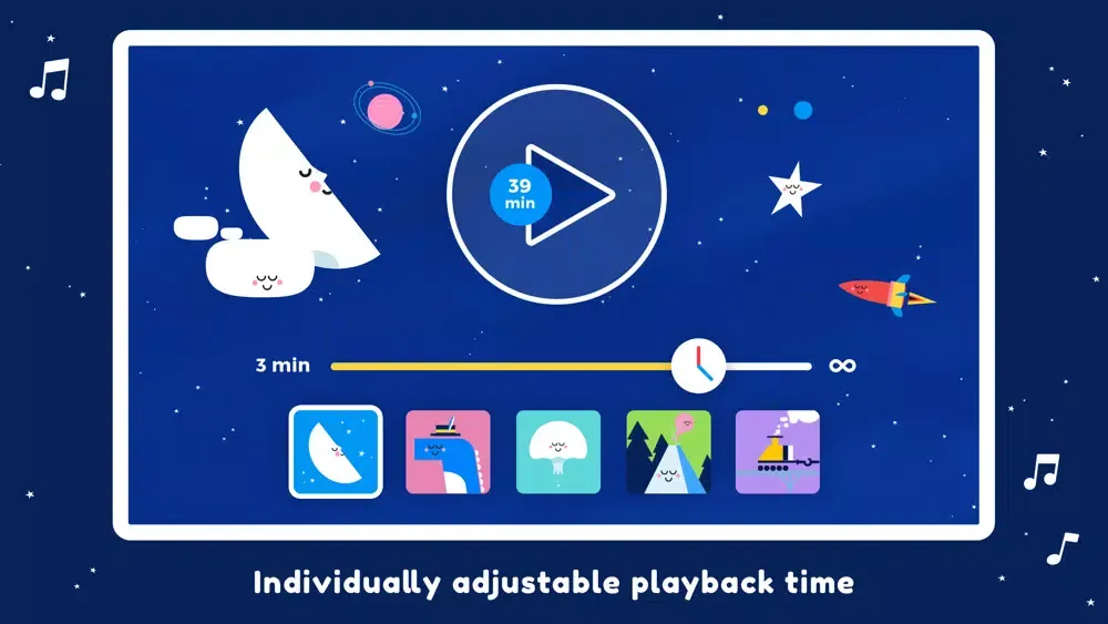 Tangkapan layar Little Slumber Lullaby Music