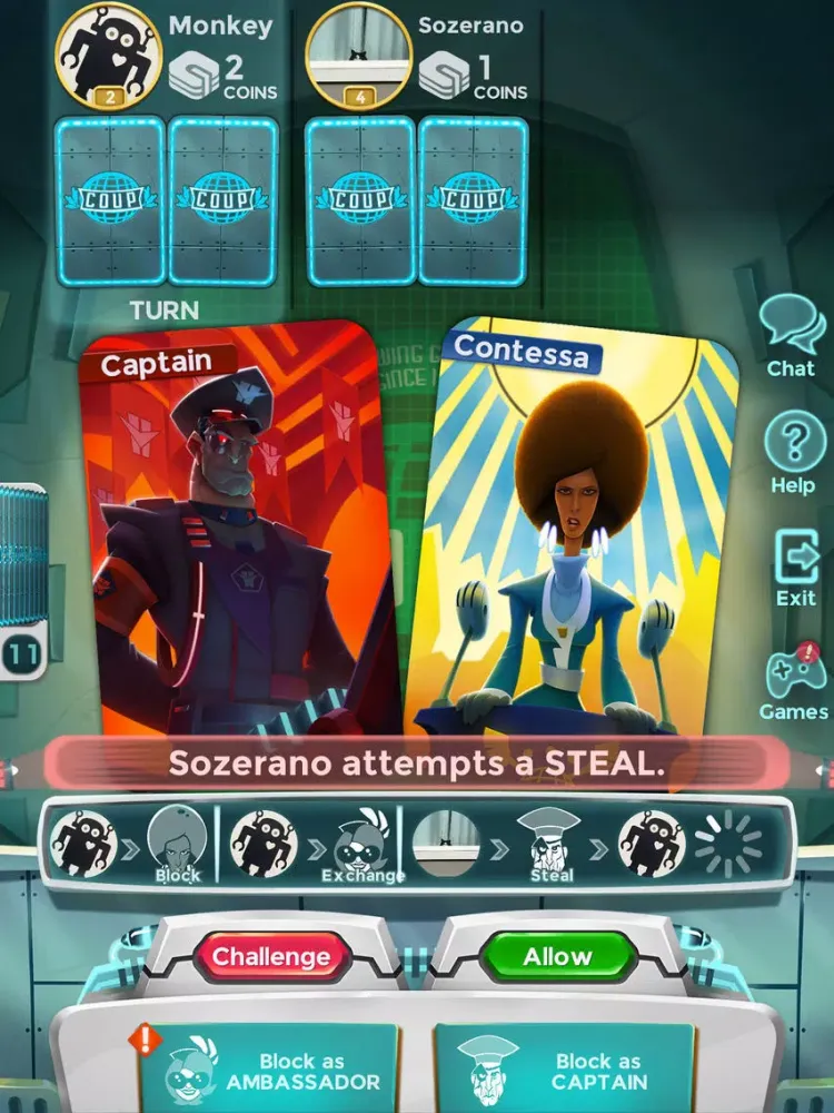 Capturas de pantalla de Coup Board Game iPad 