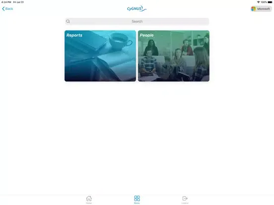 CyGNUS App iPad  Ekran Görüntüleri