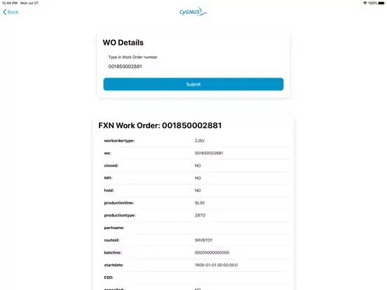 CyGNUS App iPad  Ekran Görüntüleri