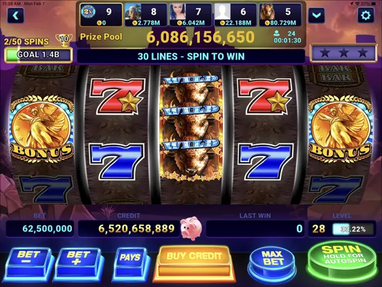 Zrzuty ekranu Buffalo 5-Reel Deluxe Slots iPad 