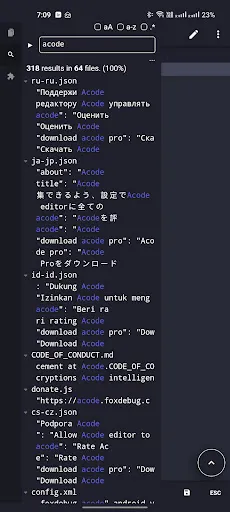 Acode - code editor | FOSS Ekran Görüntüleri