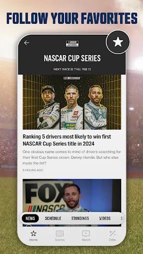 Tangkapan skrin FOX Sports: Watch Live