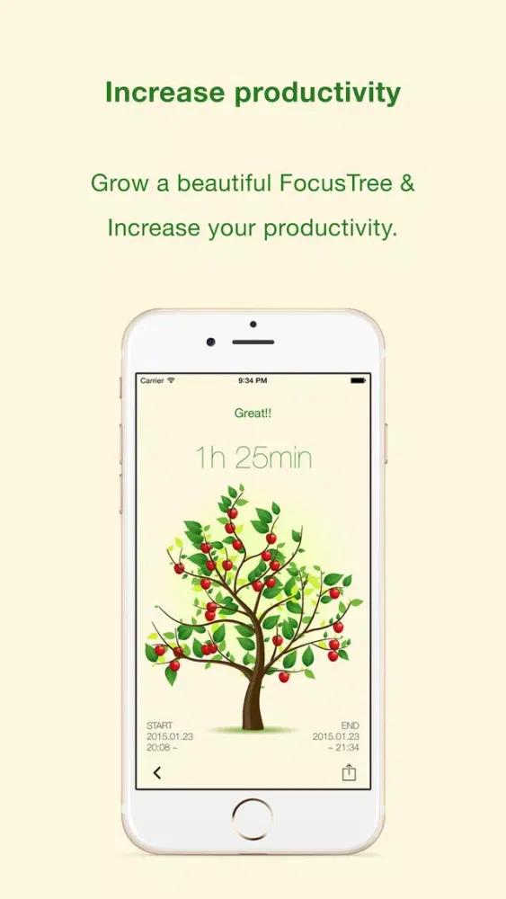 FocusTree: Focus on your work, growing a tree. Ekran Görüntüleri