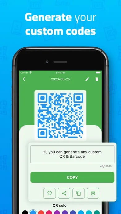 Captures d'écran de QR Code Scan & Generator
