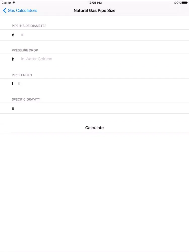 Gas Calculators - Chemical & Petroleum Engineers iPad  스크린샷