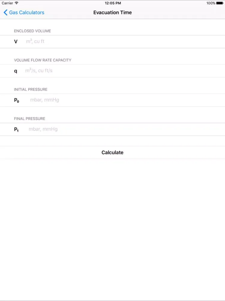 Gas Calculators - Chemical & Petroleum Engineers iPad  스크린샷