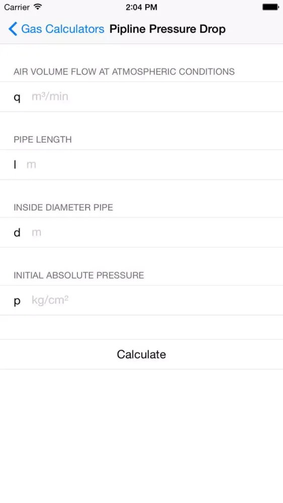 Gas Calculators - Chemical & Petroleum Engineers 스크린샷