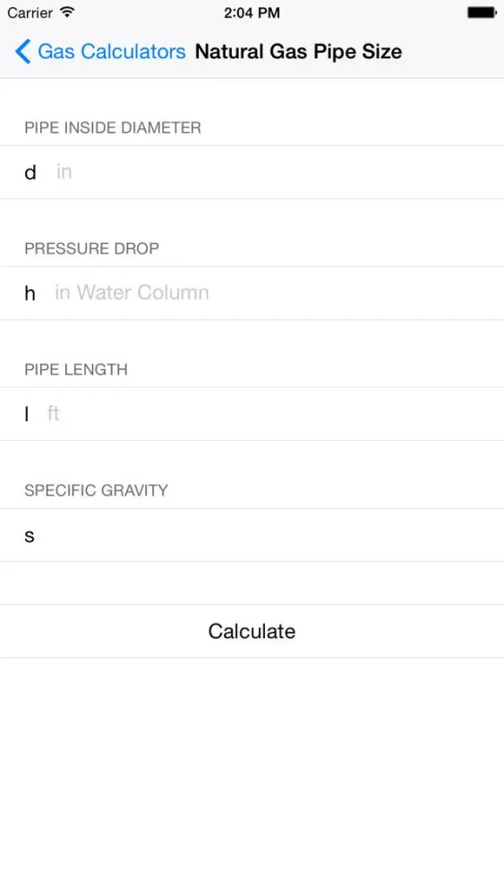 Gas Calculators - Chemical & Petroleum Engineers 스크린샷