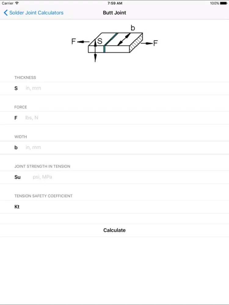 ภาพหน้าจอของ Solder Joint Calculators - Plumber, Electronics iPad 