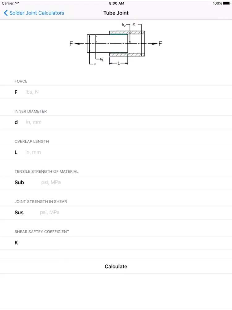 ภาพหน้าจอของ Solder Joint Calculators - Plumber, Electronics iPad 