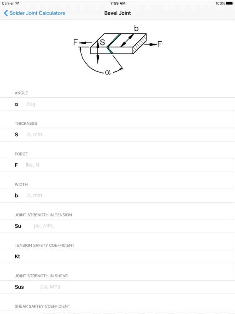 ภาพหน้าจอของ Solder Joint Calculators - Plumber, Electronics iPad 