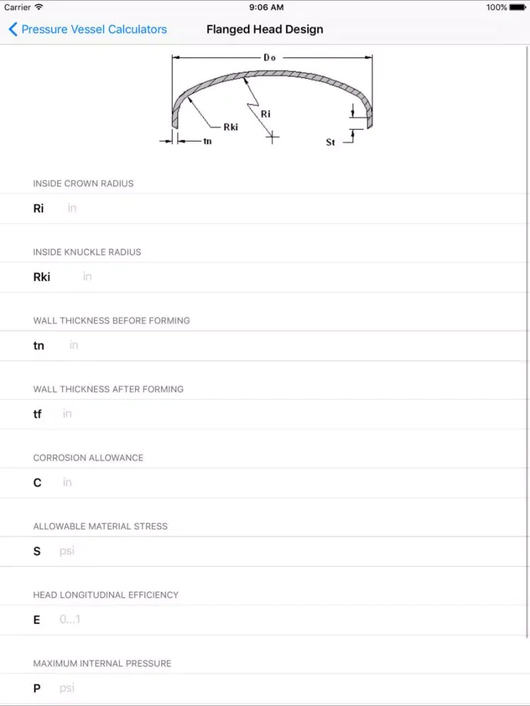 صور Pressure Vessel Calculators - Mechanical Engineers iPad 