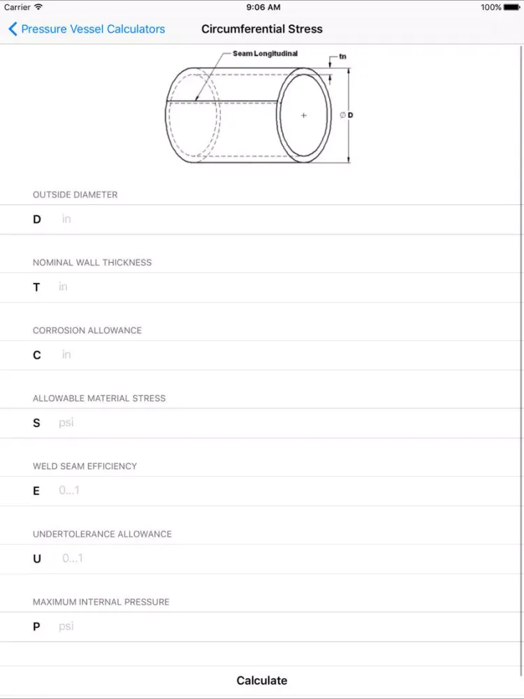 صور Pressure Vessel Calculators - Mechanical Engineers iPad 