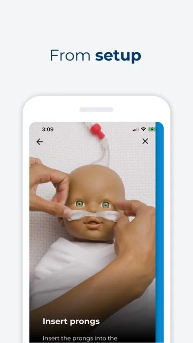 Capturas de tela do F&P Neonatal