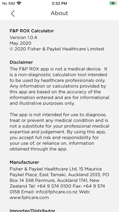 F&P ROX Calculator স্ক্রিনশট