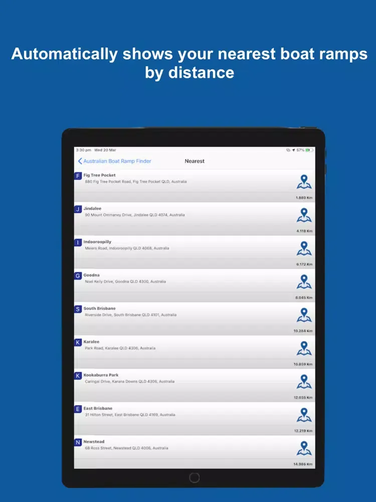 تصاویر Boat Ramp Finder AUS iPad 