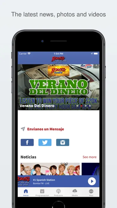 Screenshot di Bomba Radio