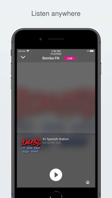 Screenshot di Bomba Radio