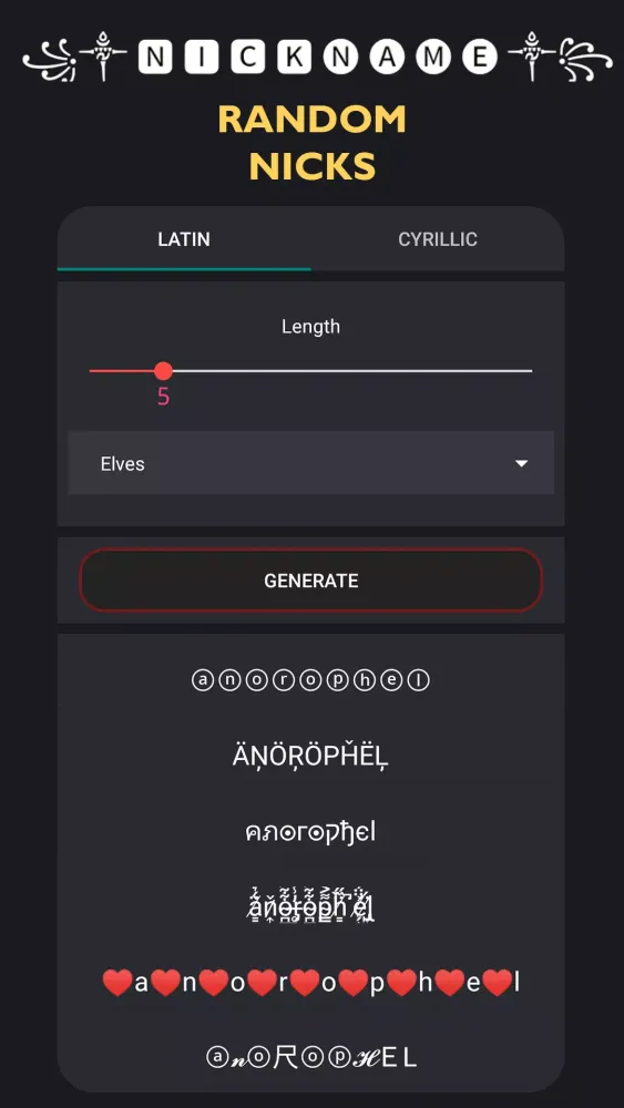 Crosshair & Nickname Generator Screenshots