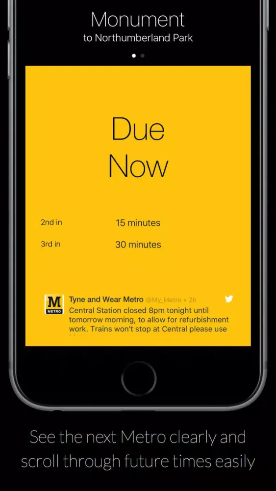 Next Metro : Timetable for Tyne & Wear स्क्रीनशॉट