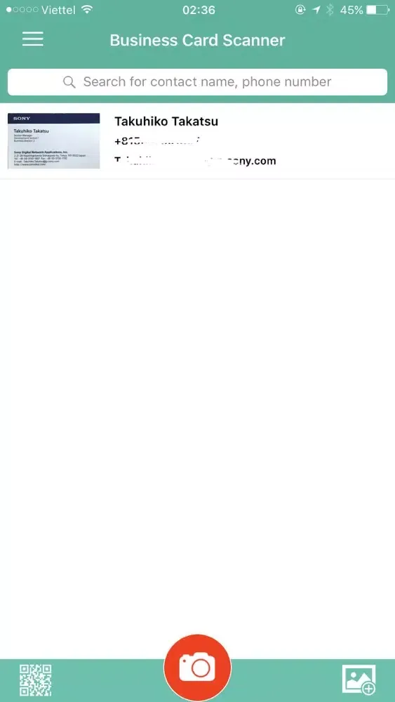 Скриншоты Business Card Scanner