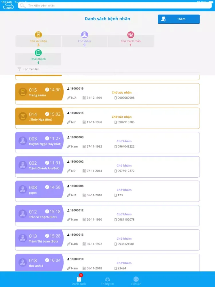 Скриншоты Clinic Cloud iPad 