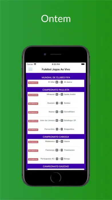 Capturas de tela do Futebol Jogos Ao Vivo
