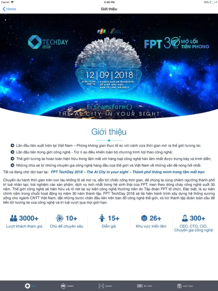 FPT TechDay iPad 應用截圖