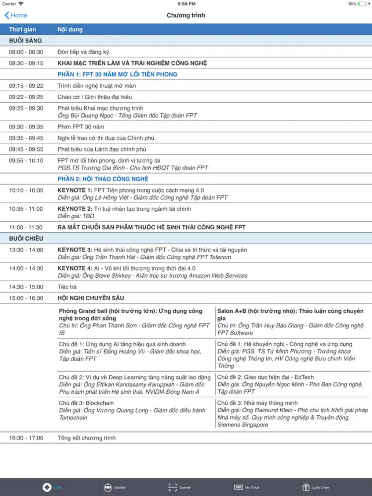 FPT TechDay iPad 應用截圖