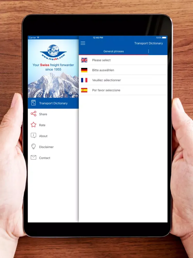 Transport Dictionary iPad  Screenshots