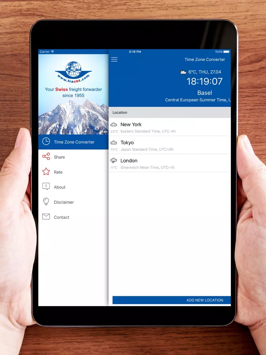 Zrzuty ekranu Time Zone Converter iPad 