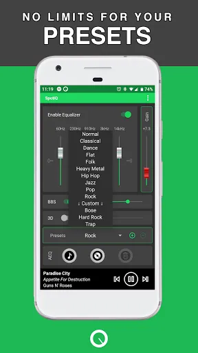 SpotiQ: Equalizer Bass Booster Screenshots