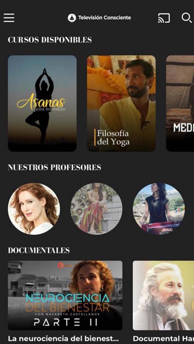 Zrzuty ekranu Televisión Consciente - Yoga