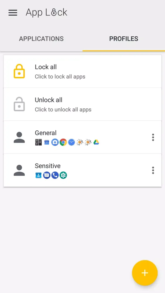 ภาพหน้าจอของ App Lock