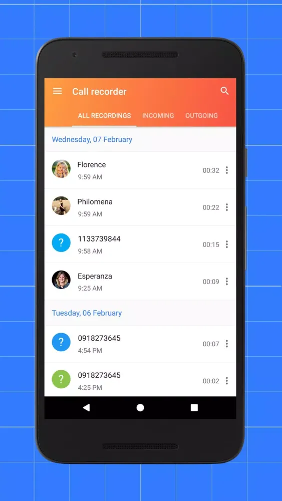 Скриншоты Call recorder