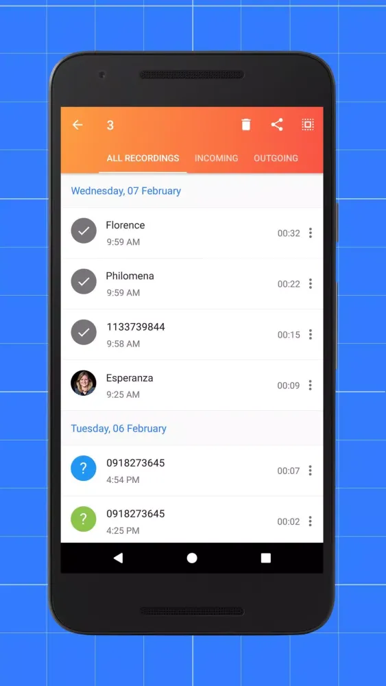 Скриншоты Call recorder