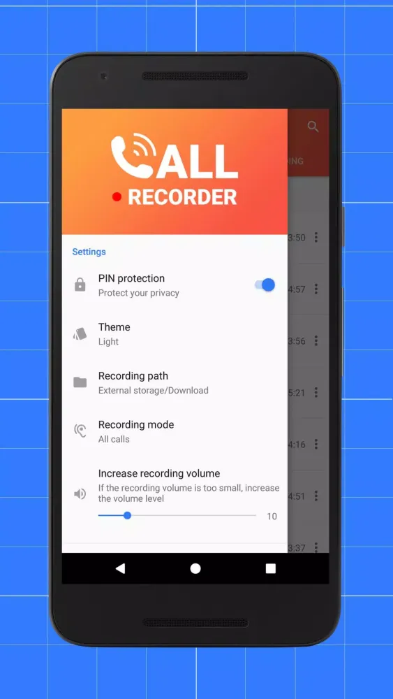 Скриншоты Call recorder