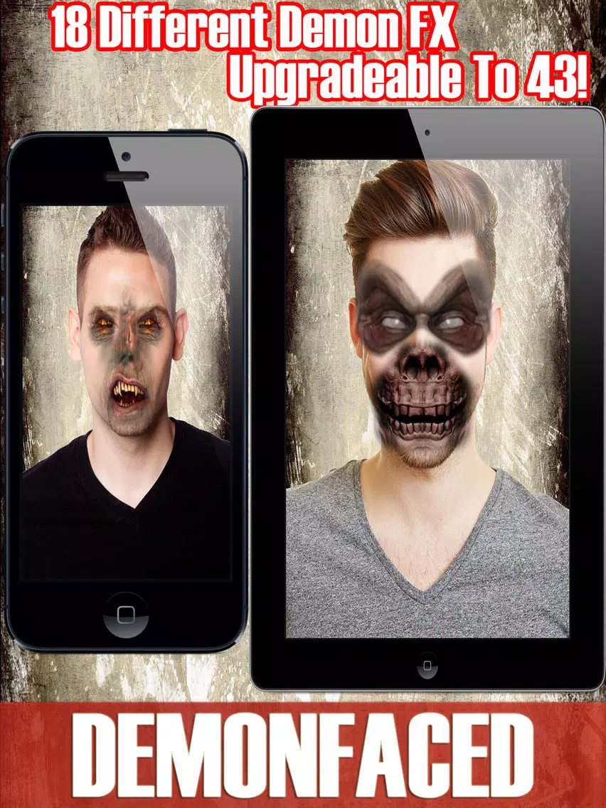 DemonFaced - Scary Ghost Photo Horror FX Editor iPad 应用截图