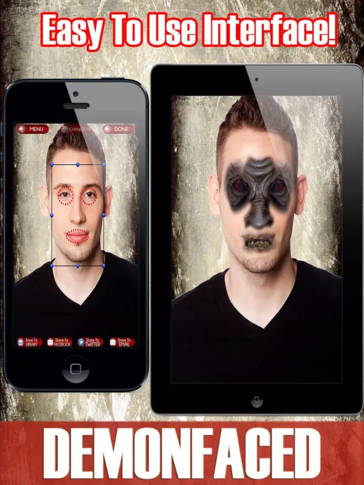 Zrzuty ekranu DemonFaced - Scary Ghost Photo Horror FX Editor iPad 