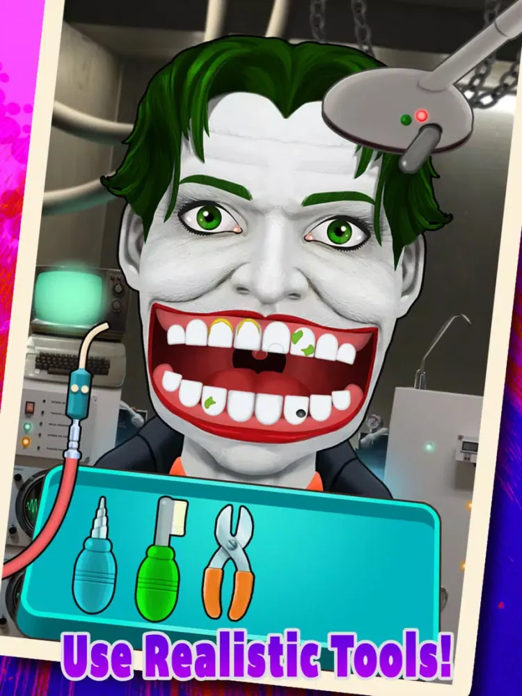 Supervillain Tooth Booth - The Anti Hero Evil Comic Book Dentist Adventure Free iPad 应用截图