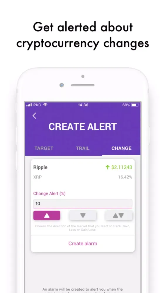 CryptoCoin Alert 스크린샷