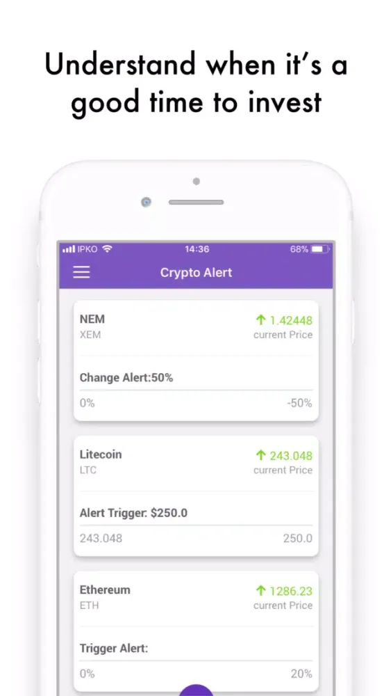 CryptoCoin Alert 스크린샷