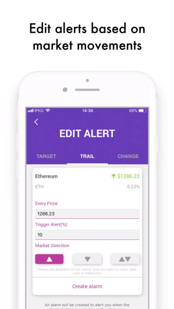CryptoCoin Alert 스크린샷
