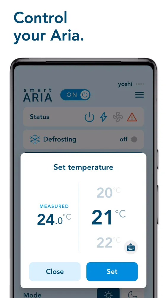 Tangkapan layar Smart Aria