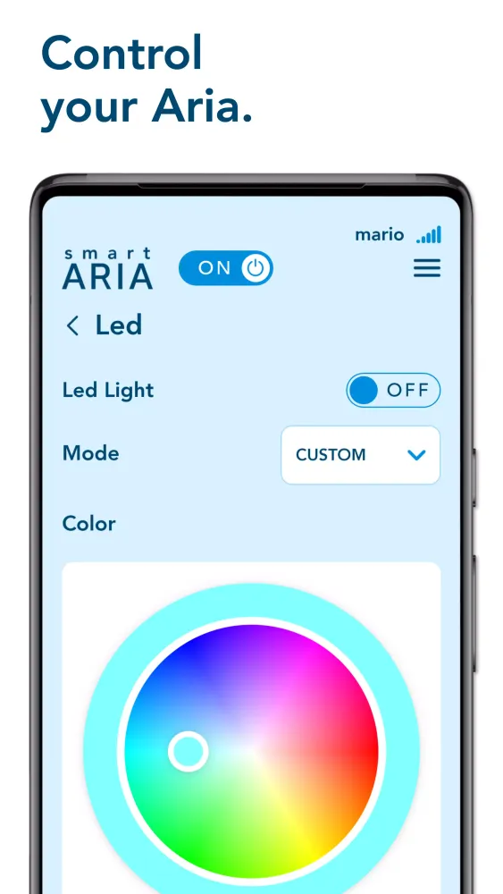 Tangkapan layar Smart Aria