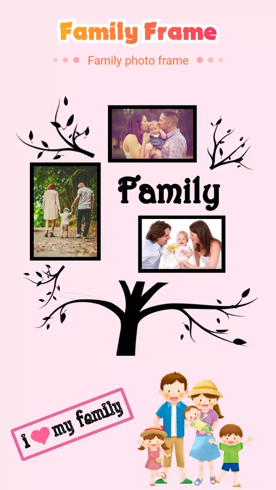 Family photo editor & frames Screenshots