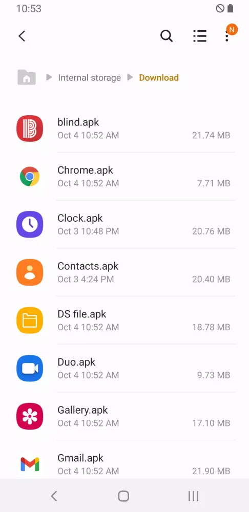 Capturas de tela do APK Extractor