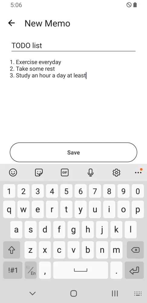 Screenshot di Simple Memo