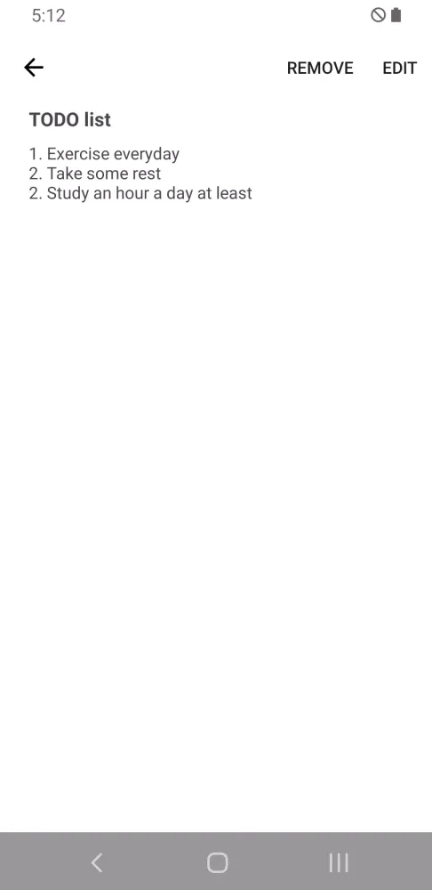 Screenshot di Simple Memo